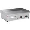 Ristoattrezzature Modello: 10029001691982,Fry top griglia elettrico professionale da banco piastra liscia 4.4 kW 73x50x23h cm