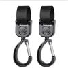 Futuhada Borsa Ganci Passeggino Nero Universali, Moschettone Clip Passeggino, 2 Pcs Baby Stroller Clips, Carrozzina Gancio Passeggino Portatile per Appendere Borse Della Spesa e Borsette Sicuri Resistenti