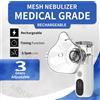 JUSTLANG Nebulizzatore ricaricabile Display a LED regolabile Inalatore ad ultrasuoni silenzioso medico Dispositivo a vapore mobile Bambino adulto medico