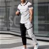NONE Set sportivo da uomo tuta da jogging in 2 pezzi stampata in 3D moda estiva nuovo stile divertente sorriso t-shirt da uomo a maniche corte + pantaloni