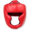 NONE Casco Protettivo da Boxe in Pelle PU Rinforzato, Antiurto, per Muay Thai, Sanda, Taekwondo, Attrezzatura Protettiva per Sparring