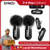 SYNCO 【EU STOCK】Microfono Lavalier wireless SYNCO per iPhone Android Type-C o smartphone Lightning per registrazione di interviste in diretta su Youtube Vlog