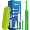 NONE Spazzolino Elettrico Rotante - 3 Modalità e Timer Intelligente, Ricarica USB e Testine di Ricambio, Compatibile con Testine Oral B