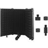 No Microphone Isolation Shield Mic Shield Pieghevole con Triplo Isolamento Acu5281