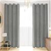 PETTI Artigiani Italiani - Tende Velluto a Pannelli per Interno con Anelli 2 Pezzi 140x280cm, Tenda Velluto Camera da Letto e Soggiorno Oscuranti Isolanti e Moderne, Grigio Scuro, 100% Made in Italy
