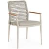 Bizzotto Sedia con braccioli Maddox Pelican