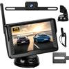 Hikity 5 IPS Display AHD Kit Telecamera Retromarcia Wireless per Veicoli Telecamera Impermeabile IP69 Linee a Griglia Grandangolare