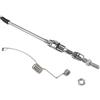 Durashmall Set di canna da pesca portatile a molla in metallo con mulinello, 32 cm, canna da mare telescopica in fibra di carbonio, per fiume nero, kit di avvolgimento automatico a carico forte da