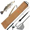 Generic per canna da pesca, grande capacità, borsa da pesca, da viaggio, per uomini e donne, pescatori all'aperto, lago ghiacciato, mare, fiume, barca, banca, campeggio, viaggi, 130 cm