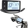 LICAEVEY Misuratore Display LCD per Bici Elettrica S866, Pannello di Controllo Contor Impermeabile a 6 Pin per Modifica Scooter, Computer di Guida Intelligente con velocità e Chilometraggio