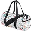 Poeticcity Borsone da viaggio pieghevole in tela per sport in palestra con tasche interne, borsa fitness leggera e resistente per l'allenamento notturno, Multi 20., 17.6 x 9 x 9 in