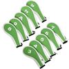 KTUXZCI Set di Copri-Testa per Ferri da Golf in Neoprene Impermeabile per Un Gioco Confortevole all'aperto con Accessori in Neoprene per Mazze Precise, Verde e Bianco, 21x16x7cm