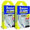 MICHELIN - Set di 2 camere d'aria A1 AIRCOMP Ultralight - 700 x 18/25 - Valvola Presta 52 mm - Gamma Competition Line - per biciclette da strada - Ultra leggero - Codice CAI 422204