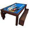 Simba TAVOLO DA BILIARDO 7 FT CARAMBOLA BLU FULL OPTIONAL E PIANO TAVOLO CON PANCHE CONTENITORE