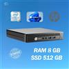 HP PC DESKTOP HP 600 G1 MINI INTEL I7 RAM 8GB SSD 512GB WIN 11 PRO RICONDIZIONATO