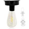 SunaOmni Lampadina Solare Lampadine ad Energia Solare Impermeabili 3,35 pollici Parte Superiore di Ricambio con Lampadina LED Bianco Caldo per Lanterne Solari da Esterno Luce Solare Sostituzione Lampadina LED