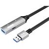 PremiumCord Cavo di prolunga PremiumCord USB 3.2 Gen1 da 15 m con ripetitore per prestazioni ottimali
