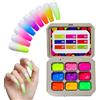 Wcybym Gel Per Pittura Sfumata, Con Set Di 9 Colori Da 18 Ml, Kit Per Unghie Gel Fard Sfumato, UV Soak Off Pastello Nȧil Art, Lunga Durata, Per Strisce Floreali Con Punta Francese