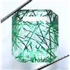 Quarzo Rutilato AAA Naturale Verde Taglio Smeraldo Gemma Sciolta Doublet 31 Ct