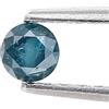 Sparkling Fancy Diamonds Diamante Naturale Loose Blu Scuro 0.10 Ct Taglio Brillante Rotondo