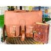 Fatto a mano Borsa A Tracolla In Pelle Vintage Fatta A Mano Per Uomo [Free Eye Journal]