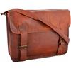 Fatto a mano Vintage Cinturino in Pelle Uomo Borsa Tracolla Portadocumenti Laptop 11X15X5