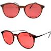 EQUIPE VISTA Occhiali da sole uomo donna vintage anni 80's rotondi marroni EQUIPE lente rosa