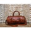 Fatto a mano Borsa Da Viaggio 20" Capra Vintage Marrone Handmade Ufficiale Duffle In Pelle