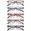 JOLISU Reading Glasses for Women Men - 5 Pack Ladies Stylish Readers Computer Eyeglasses W/Spring Hinge - Blue Light Blocking Glasses Anti Eyestrain 1.75