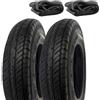 ECOVELO 2 Pneumatici 4.00 - 10 + Camere Pneumatici Rinforzati 4 PR TUBE TYPE per ruote Carrello Appendice Rimorchio Barca Gomme 60J