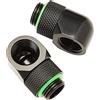 Corsair Hydro X Serie, Adattatore Rotary 45° Confezione Doppia (Filettature BSPP G1/4" Standard, Meccanismo di Rotazione a Tenuta, Finitura Alta Qualità, Ottimizzato per Portate Elevate) Nero