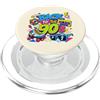 Funny Nineties 90s Costume Party Back to Back to 90s Nostalgia Roller Skate Boombox Cassette anni Novanta PopSockets PopGrip per MagSafe