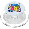 Funny Nineties 90s Costume Party Back to Back to 90s Nostalgia Roller Skate Boombox Cassette anni Novanta PopSockets PopGrip per MagSafe