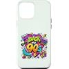 Funny Nineties 90s Costume Party Back to Custodia per iPhone 12 Pro Max Back to 90s Nostalgia Roller Skate Boombox Cassette anni Novanta