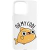 Punny Bone Custodia per iPhone 15 Pro Max Oh My Cod Divertente Pesce Pun