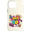 Funny Nineties 90s Costume Party Back to Custodia per iPhone 16 Pro Max Back to 90s Nostalgia Roller Skate Boombox Cassette anni Novanta
