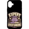 Jimbeels Custodia per iPhone 16 Plus Expert Level Overthinking Umorismo agenda