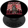 Shiba Inu Puppy Lover PS Divertente retrò giapponese Dogzilla Shiba Inu Amante dei cani PopSockets PopGrip Adesivo