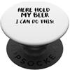 Here hold my beer Nice Cold Beer Party T Ecco la mia birra Birra Bere Festa del papà PopSockets PopGrip Adesivo