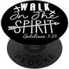 Studio Tipografico Fede Moderna Cammina nello Spirito Galati 5:25 Citazione Ispiratrice PopSockets PopGrip Adesivo