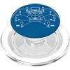 Vintage Electronics Diagrams for Guys Grafico del diagramma del progetto surround del cinema audio domestico vintage PopSockets PopGrip per MagSafe