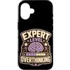 Jimbeels Custodia per iPhone 16 Expert Level Overthinking Umorismo agenda