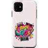 Funny Nineties 90s Costume Party Back to Custodia per iPhone 11 Retro Back to 90s Cassette Boombox Roller Skate Cube