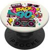 Funny Nineties 90s Costume Party Back to Back to 90s Nostalgia Roller Skate Boombox Cassette anni Novanta PopSockets PopGrip Adesivo