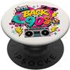 Funny Nineties 90s Costume Party Back to Back to 90s Nostalgia Roller Skate Boombox Cassette anni Novanta PopSockets PopGrip Adesivo