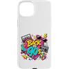 Funny Nineties 90s Costume Party Back to Custodia per iPhone 15 Plus Cube per pattini a rotelle Boombox, stile retrò, stile vintage, anni '90