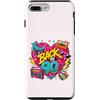 Funny Nineties 90s Costume Party Back to Custodia per iPhone 7 Plus/8 Plus Retro Back to 90s Cassette Boombox Roller Skate Cube