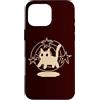 Y2K 90s Cat Tomcat Kitten Pixel Art Custodia per iPhone 16 Pro Max Pixel 90s Y2K Scary Tomcat Cat è spaventato sotto la coda stellata
