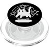 Y2K 90s Cat Tomcat Kitten Pixel Art Pixel 90s Y2K Scary Cat Tomcat è spaventato sotto la coda stellata PopSockets PopGrip per MagSafe