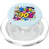 Funny Nineties 90s Costume Party Back to Back to 90s Nostalgia Roller Skate Boombox Cassette anni Novanta PopSockets PopGrip per MagSafe
